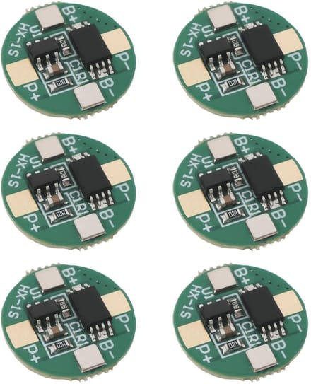 Dailygoods - Set van 6 PCM BMS Batterij Bescherming Boards voor 18650 Batterijen