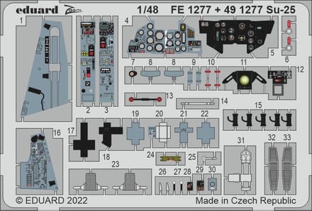 Eduard Modelbouwpakket - BIG49337 Accessoires for SU-25 - Accessoires set - 1:48 - Modelbouw