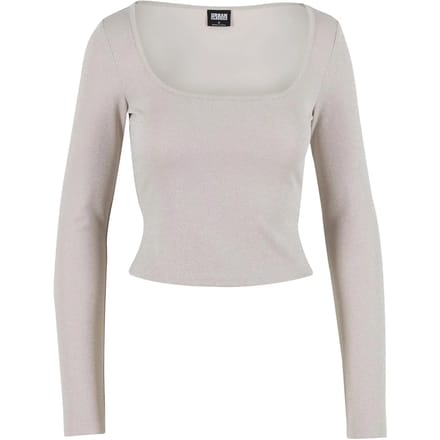 Urban Classics - Glitter Square Neck Crop top - 5XL - Creme