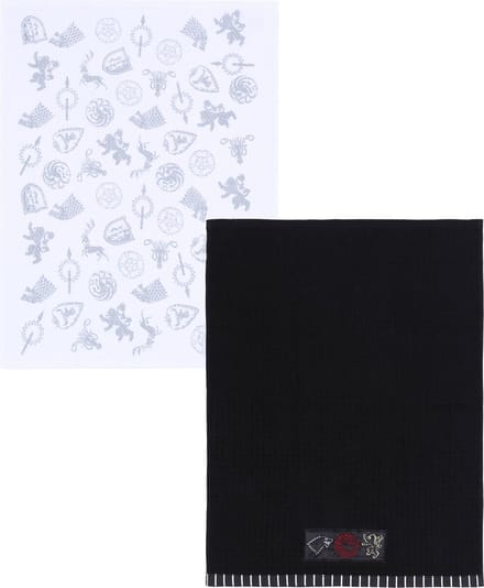2x Zwart-Witte Keukendoeken Game of Thrones