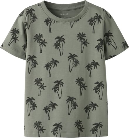 NAME IT - NMMFILLE SS TOP BOX - Jongens - T-shirts - groen - maat 92