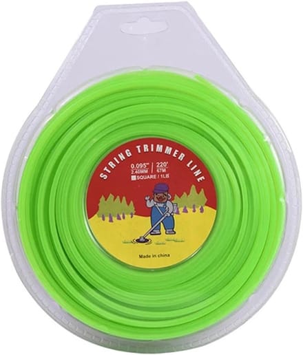 Trimmer Draad - Grasmaaier Touw - Gazon Onderhoud - Vierkante Vorm - 67 Meter - Geel