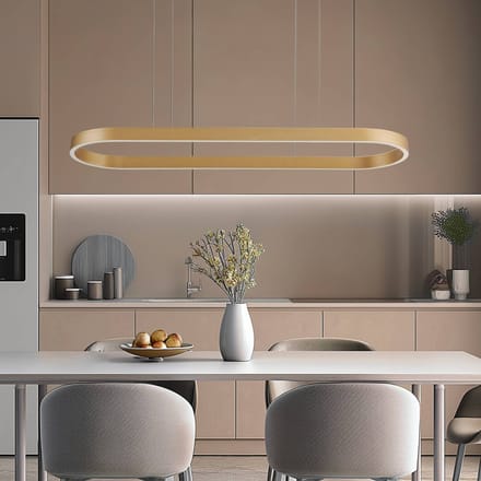 Lucande Smart LED hanglamp Melinay, goud, CCT, Tuya