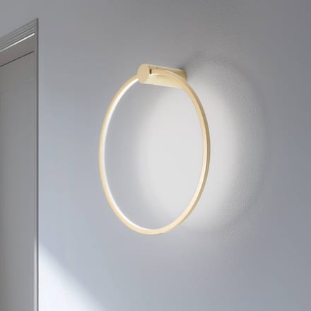 Milagro Lighting LED wandlamp Saturno, goud, Ø 50 cm, metaal, 4.000 K