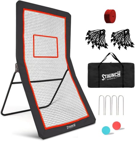 Professioneel Sport Rebounder Net voor Lacrosse, Volleybal en Honkbal | 4x7ft Trainingshulp