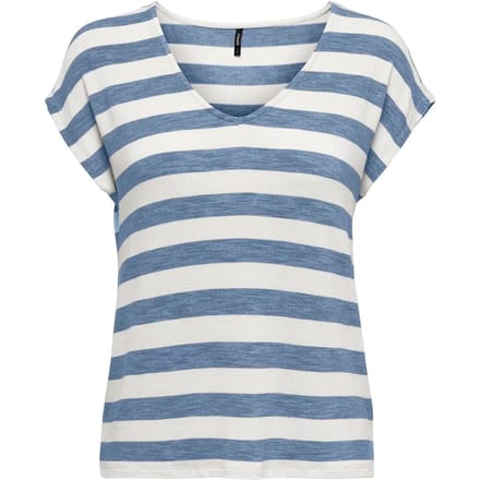 ONLY ONLLIRA LIFE S/S V-NECK TOP JRS NOOS Dames Top - Infinity Cloud Dancer
