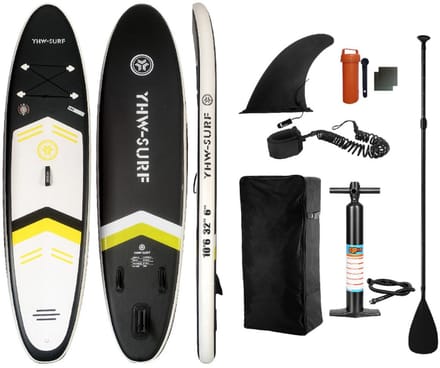 Bovista Sup Board - Opblaasbaar - Supboard - Sup Boards - Paddle - Kayak - 320cm - Zwart
