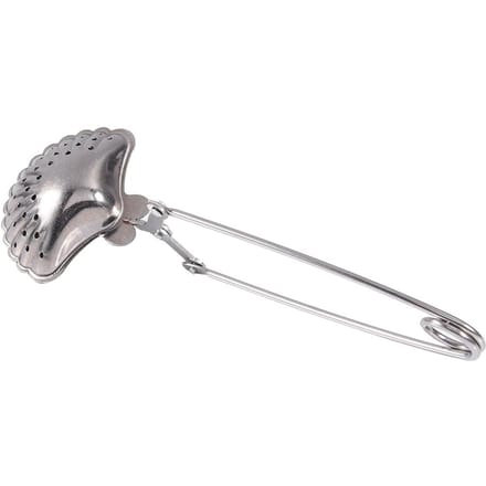 Schattige Roestvrijstalen Losse Thee Infuser Blad Zeef Filter Diffuser Kruiden Specerijen Schelp Knijper gray