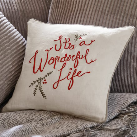 LOBERON Kussenhoes Wonderful beige/rood