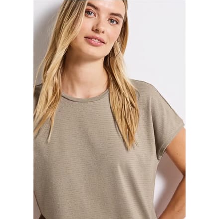 Shirt met glitterstrepen