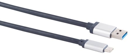 USB-C - USB-A kabel | USB3.0 5 Gbps | 15W | aluminium | 2 meter