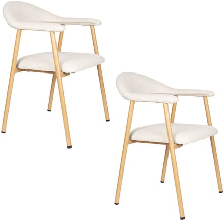 Housecraft Living Amy Eetkamerstoelen Beige - Set van 2