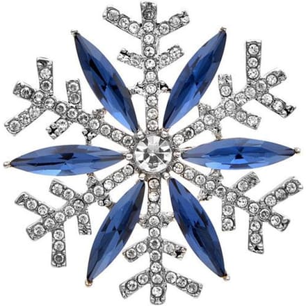 2 styles disponibles broche flocon de neige strass automne hiver design mode fête broche accessoires de haute qualité bleu