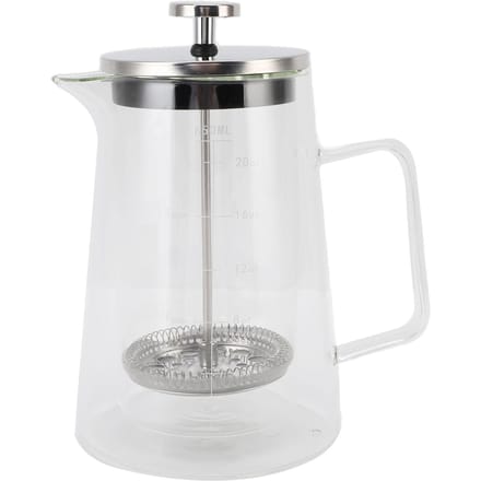 French Press Koffiezetapparaat 650ML Hoog Borosilicaatglas Dubbelwandige French Press Koffiepot voor L white