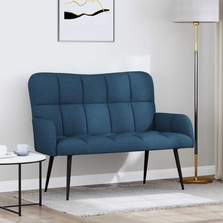 vidaXL - 2-Zits - Sofa - Blauw - 115 - x - 61 - x - 87 - cm - Stof