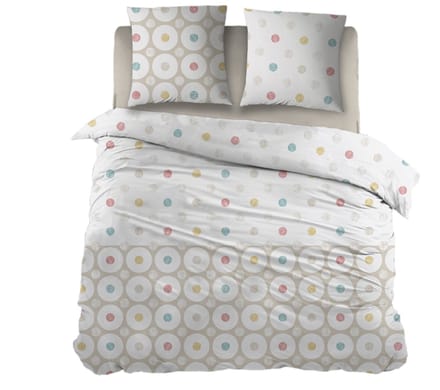 Snoozing Katrien Dekbedovertrek - Extra breed - 260x200/220 cm - Beige