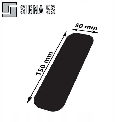 SIGNA 5S Vloermarkering Form I 50 mm Zwart - Duurzaam en zelfklevend