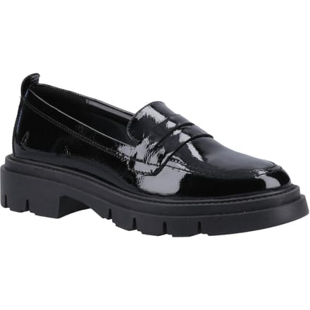Hush Puppies Reece Leer Vrouwen Zwarte Loafers