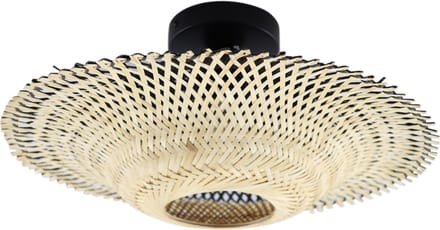 Olucia - CORDOBA - Plafondlamp - Bruin / Zwart - Vorm: Rond