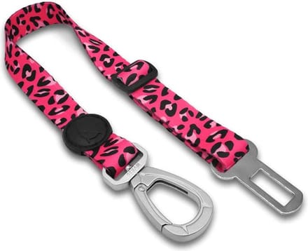 Morso - Honden Autogordel - Gerecycled - Bubble Leo Roze - 40-65X1.5 cm