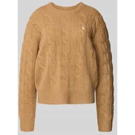 regular fit gebreide pullover van mix van wol en kasjmier