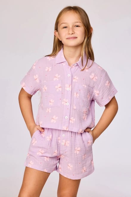 Woody meisjes pyjamaset vlinder lila 3 jaar