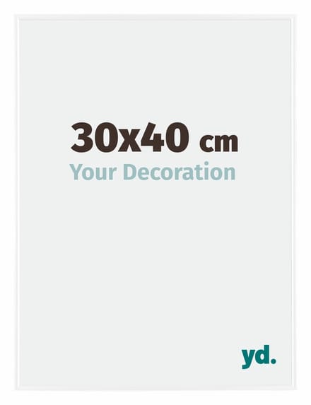 Your Decoration - Fotolijst 30x40 cm - Kunststof - Wit Hoogglans - Evry