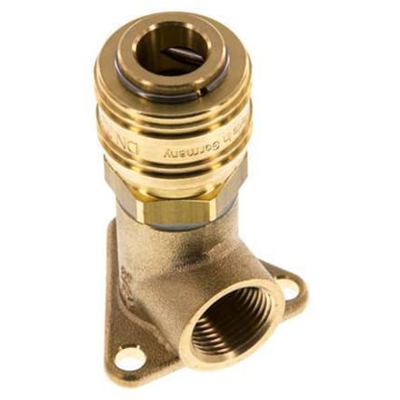 Messing DN 7.2 (Euro) Luchtkoppeling Snelkoppeling G 3/8 inch Binnendraad Wandmontage