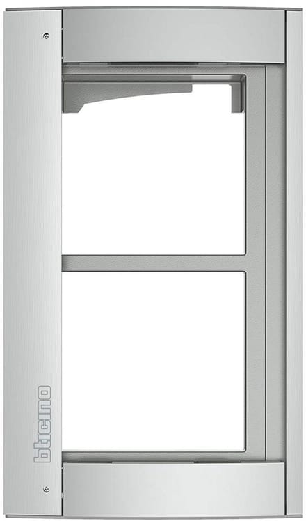 Afdekraam 2-Modulair met Drager voor Deurstation SFERA Aluminium Look