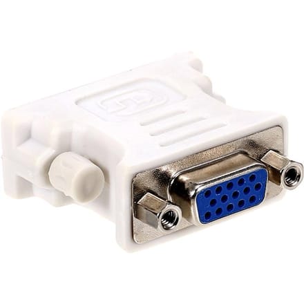 DVI naar VGA Adapter DVI(24+1) Male naar VGA Female Adapter Converter voor desktopcomputer, laptop wit