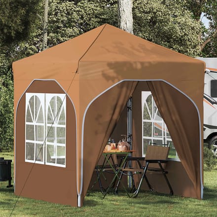 vidaXL - Pop-up - Feesttent - 192 - x - 192 - x - 245 - cm - Beige