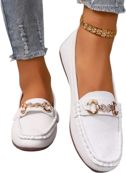 Nivard Loafers Dames - Met Hak - Damesschoenen - Instappers - Wit - Maat 36.5