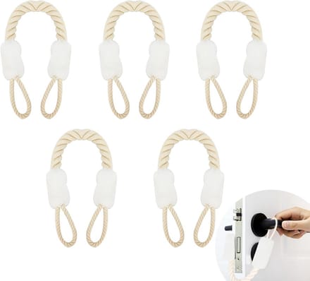 Deurkoord Set van 5 - Deurstoppers voor Huisdieren en Veiligheid - Katoen/polyester - Wit