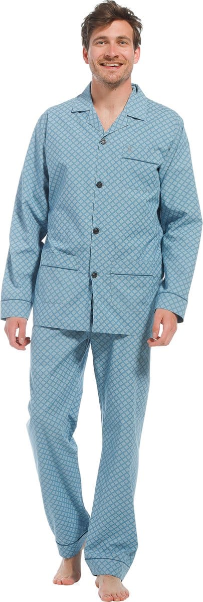 Robson Pyjama - Katoen - Blauw - Maat 66