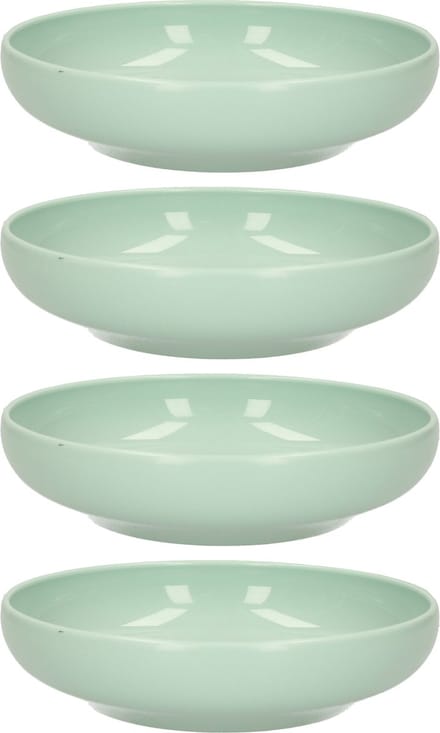 Plasticforte Kommetje/schaaltje - 4x - mintgroen - D16 x 4 cm - 520 ml - kunststof