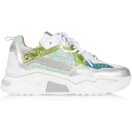 DWRS label Pluto Tweed Sneaker Aqua / Silver Größe: 38 | Trainers Outlet | Damen | Cyan