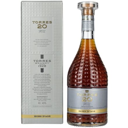 Torres 20 HORS D'AGE Superior Brandy 40% Vol. 0,7l in geschenkverpakking