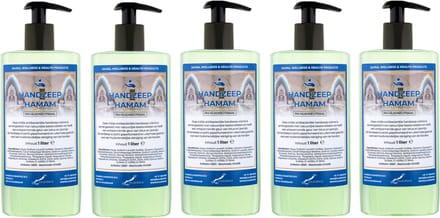 Handzeep Hamam 500 ml - met gratis pompje - set van 5 stuks