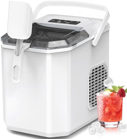 Zyrex® ljsblokjesmachine - Zelfreinigende Ijsblokjesmaker - Ijsblokmaker - Wit - 23cm x 29cm x 30cm