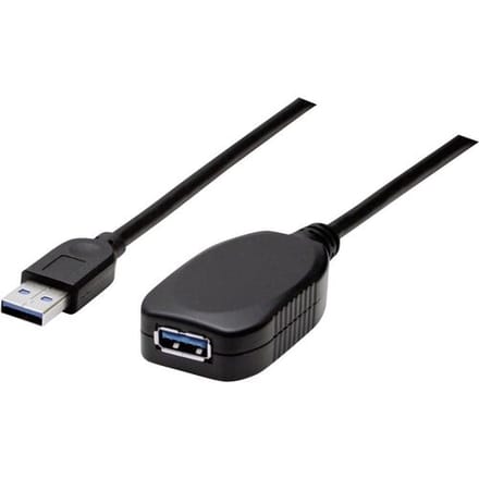 Manhattan 150712 USB-kabel USB 3.2 Gen1 USB-A stekker, USB-A bus 5.00 m Zwart