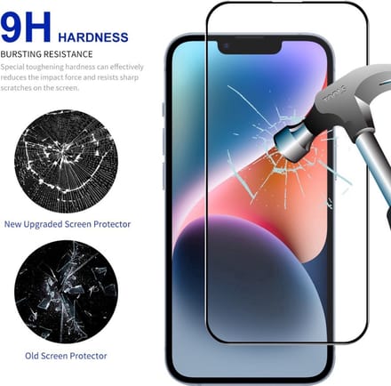 New Age Devi - Screen Protector - Geschikt Voor iPhone 15 Plus - Full-Cover Tempered Glass - Zwart