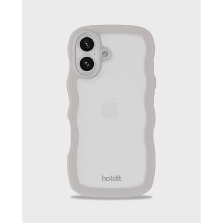 Phone Case Wavy Wool Gray/Transparent iPhone 16