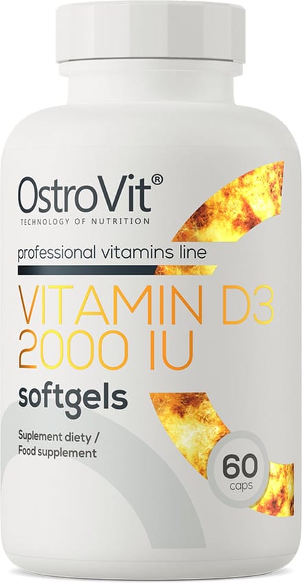 Vitaminen - Vitamin D3 2000 IU - 60 Softgels - OstroVit - 60 Capsules