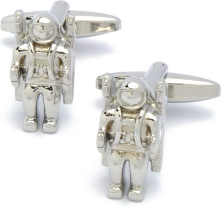Manchetknopen - Astronaut Ruimtewandeling Zilverkleurig