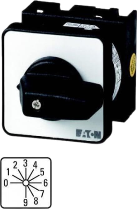 Eaton T0-5-8247/E Trapschakelaar Met schild 20 690 V 1 x 30 ° Zwart 1 stuk(s) Piece