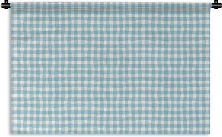 Wandkleed - Wanddoek - Pastel - Blauw - Patronen - 150x100 cm - Wandtapijt