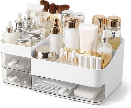 Make-up Organizer - Bureau Opberger - Sieraden Opbergen - Stofdichte Laden - 34.5 cm - Wit