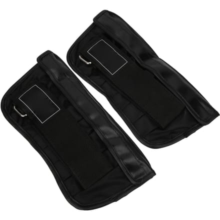 Lot de 2 sacs de sable de boxe vides en cuir artificiel, bandages de poignet réglables, force de 1 à 4 kg black