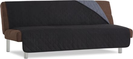 Duo Click Clack - Bankbeschermer zonder armleuningen - 100cm breed - Zwart - Twee kanten te gebruiken