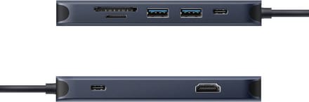 Hyper HD4004GL laptop dock & poortreplicator USB Type-C - Grijs